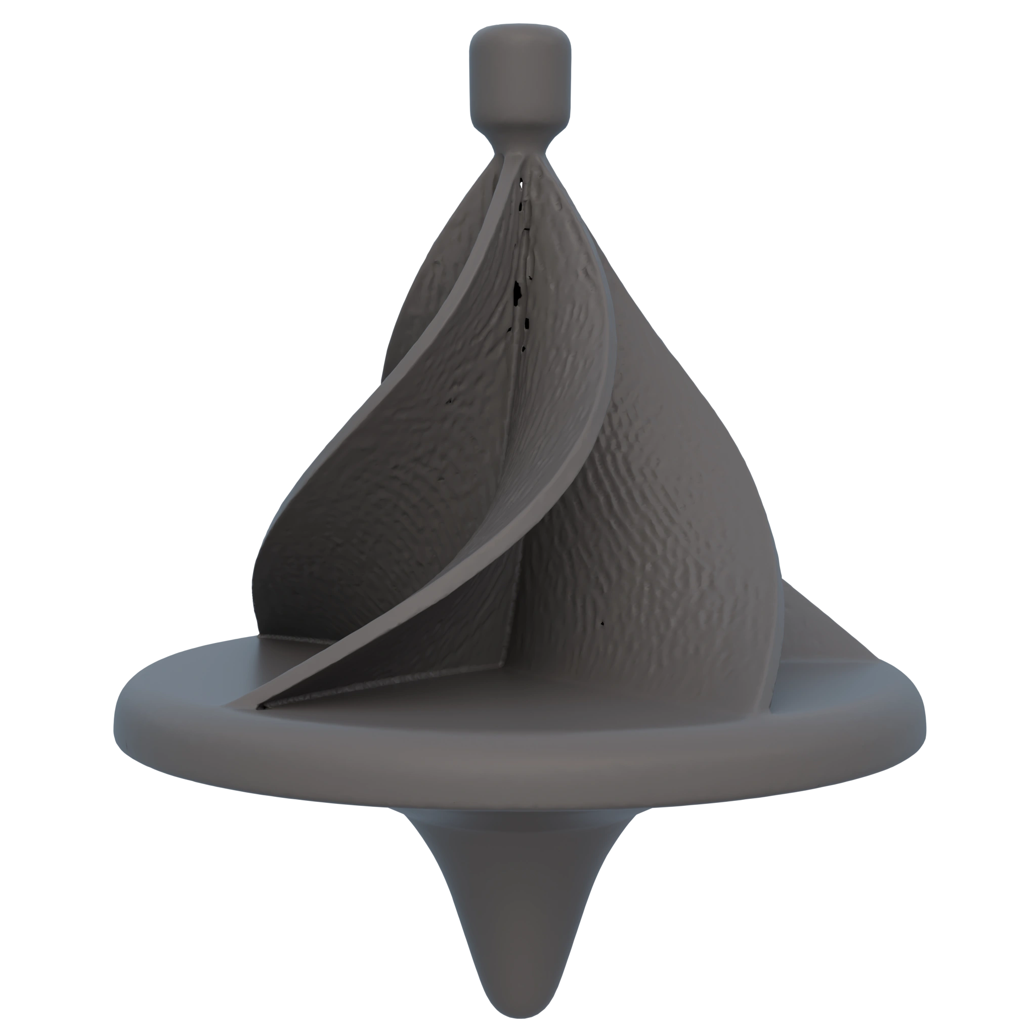 Spinning top result with 5-fold symmetry