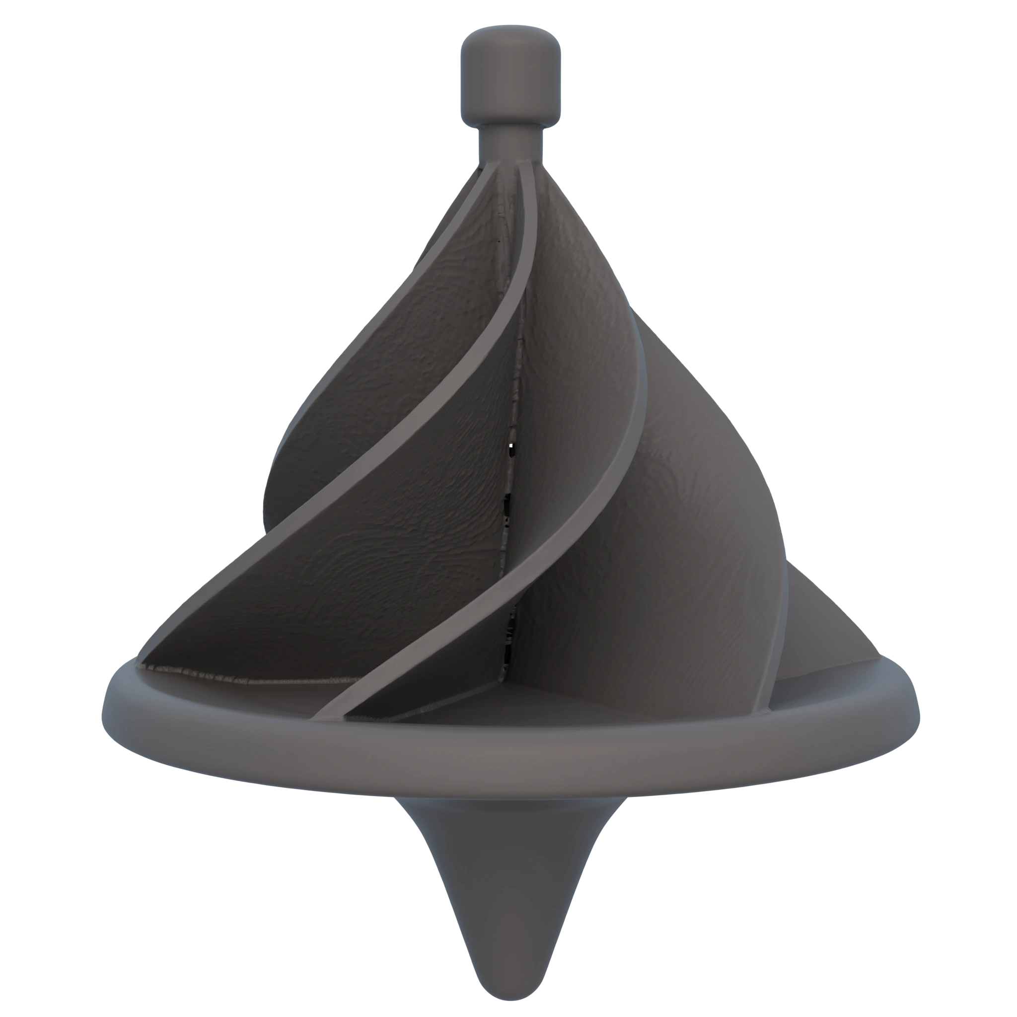 Spinning top result with 6-fold symmetry
