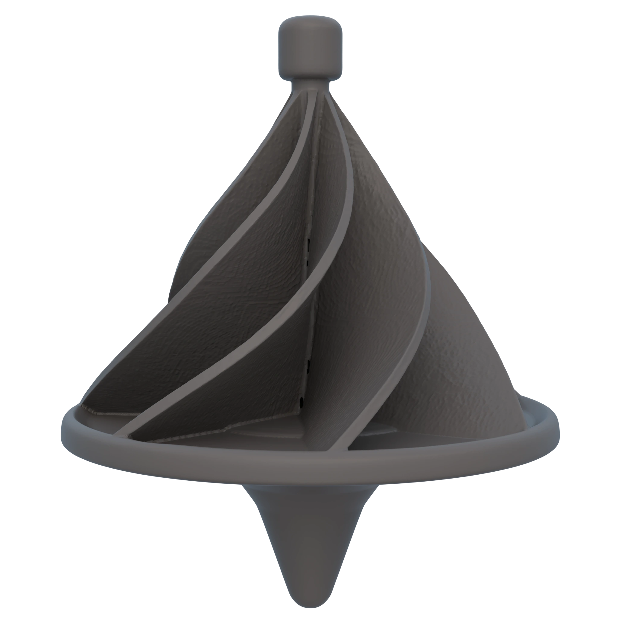 Spinning top result with 7-fold symmetry