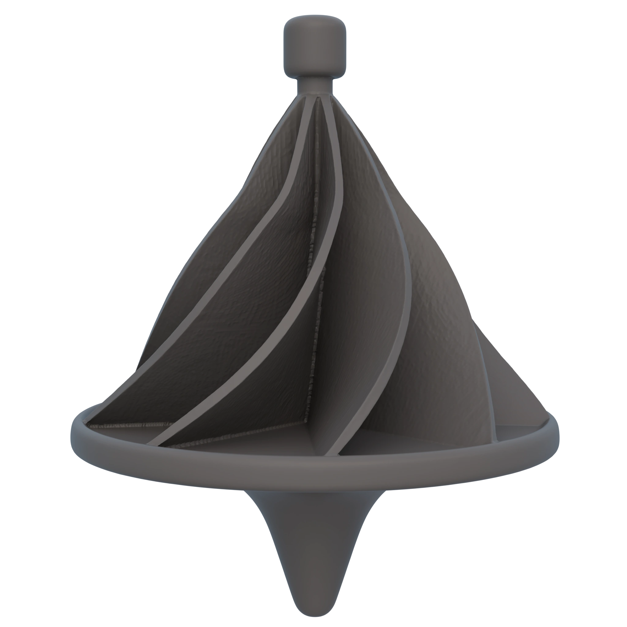 Spinning top result with 9-fold symmetry